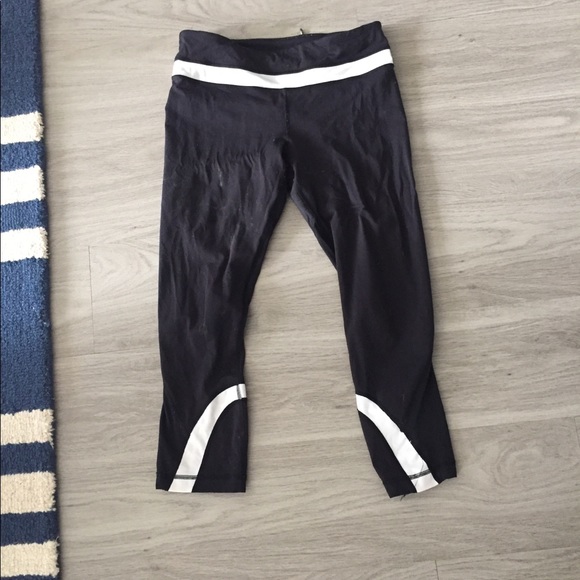 lululemon athletica Pants - Black and white lululemon run pants